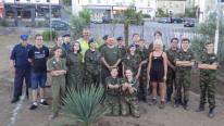 Air cadets with Jacqui Owen and Howard Burns from CORMAC Air cadets with Jacqui Owen and Howard Burns from CORMAC